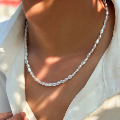 Vintage Imitation Pearl Choker Necklace