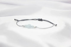 Aquamarine March Birthstone Crystal Women's Bohemian Blue Stone Bracelet