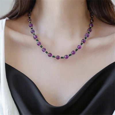 Amethyst Minimalist Unique Necklace for February Born's