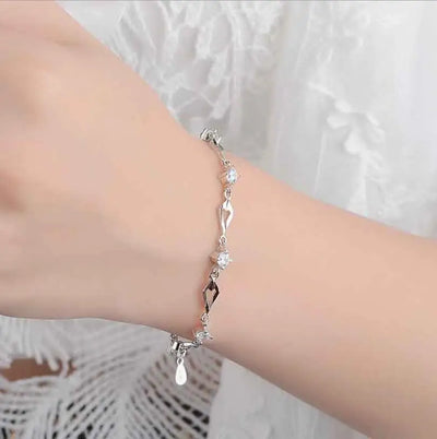 Amethyst Tennis Bracelet with Diamond-Cut Links