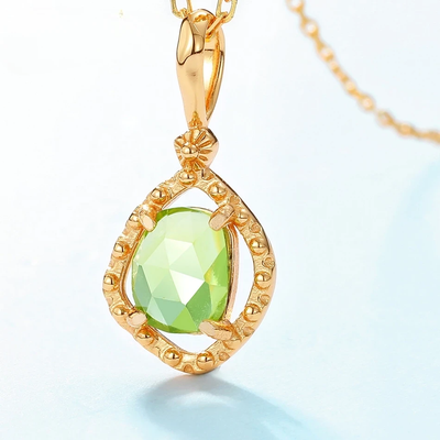 Vintage Peridot Gold-Plated Pendant