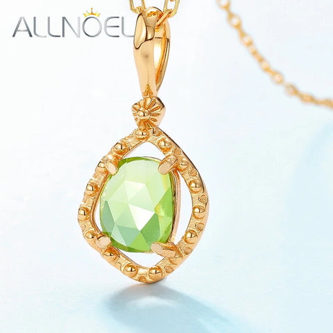 Vintage Peridot Gold-Plated Pendant