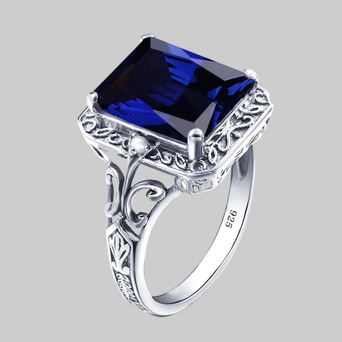 Szjinao Amethyst Ring Vintage Gemstone Ring 925 Sterling Silver For Woman Man Birthday Party Anniversary Gift Trend Fine Jewelry