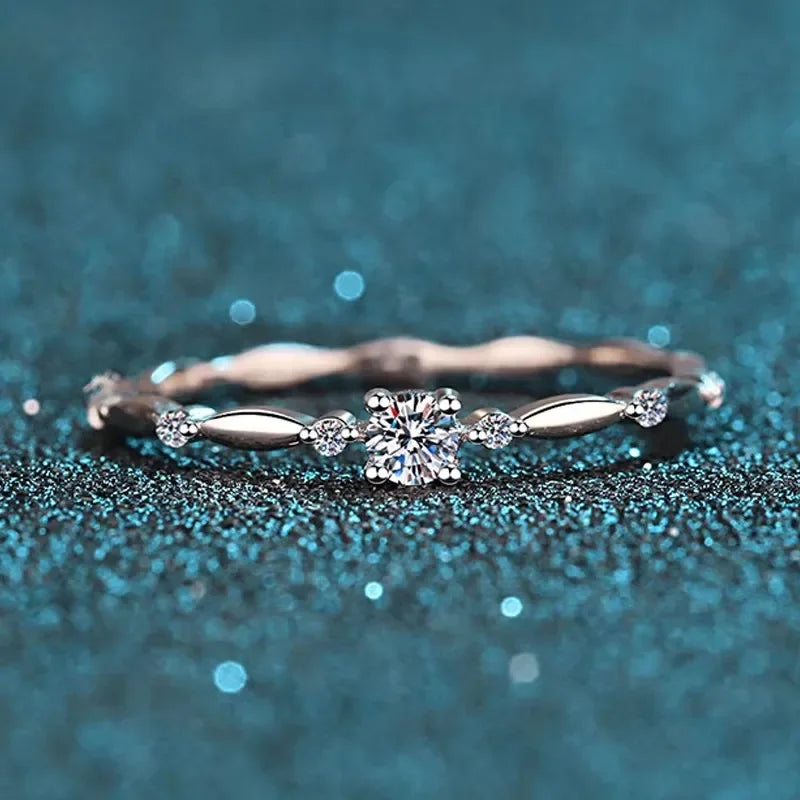Moissanite Ring for Women Wedding Fine Jewely with Certificete 925 Sterling Silver Engagement Rings Gifts