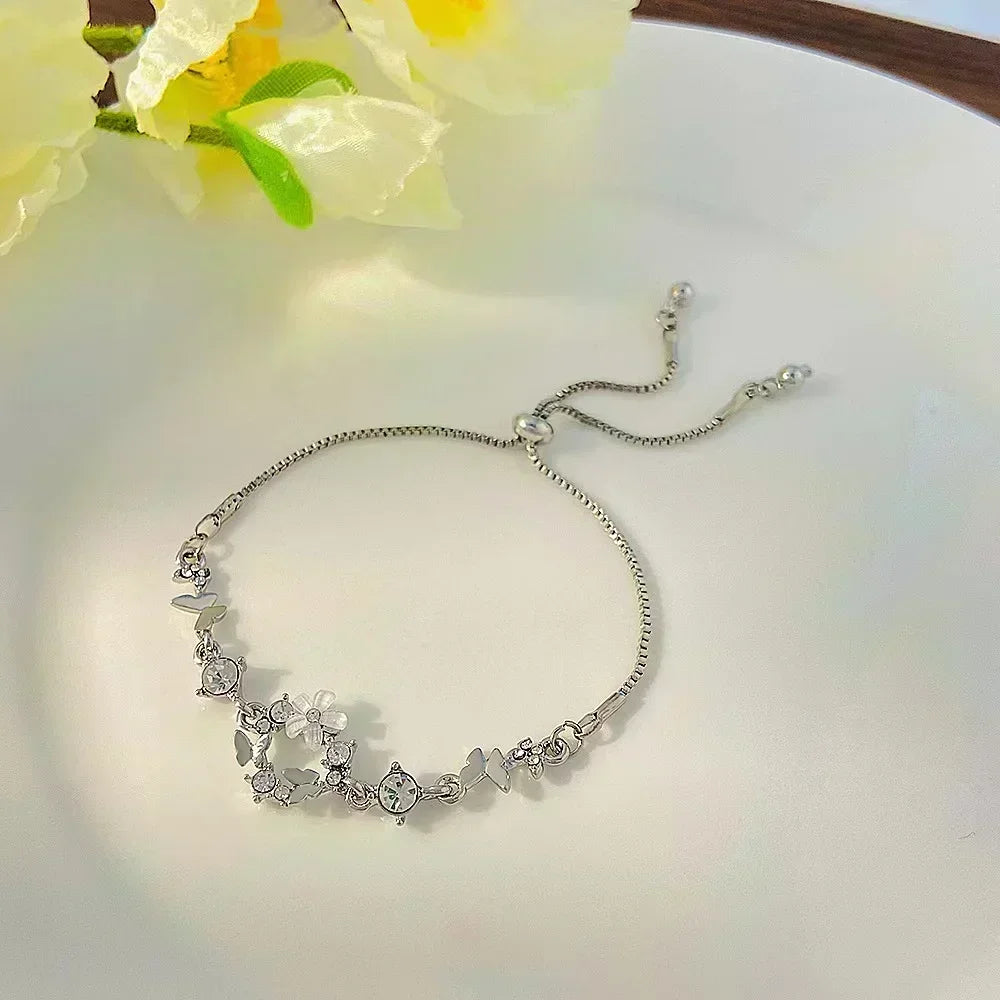 Exquisite Opal Tulip Zircon Bracelet for Women Fashionable Personalized Daily Accessory Party Jewelry Birthday Anniversary Gifts