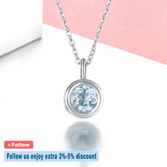 Natural Aquamarine Solid Sterling Silver Pendant