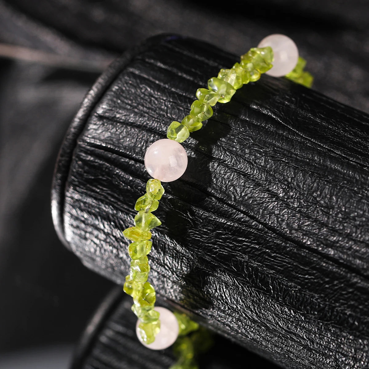 Natural Peridot Olivine Chip Stone Chain Bracelet Women Fashion Gemstone Classic Adjustable Reiki Healing Bracelets Friendship