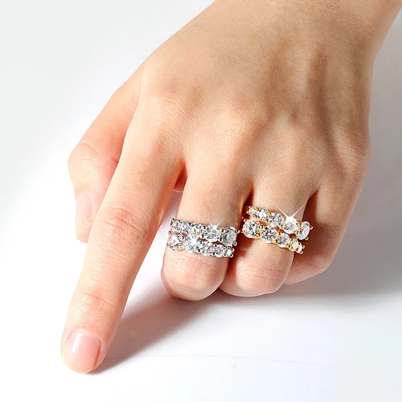 Moissanite Rings for Women Sparkling Flawless
