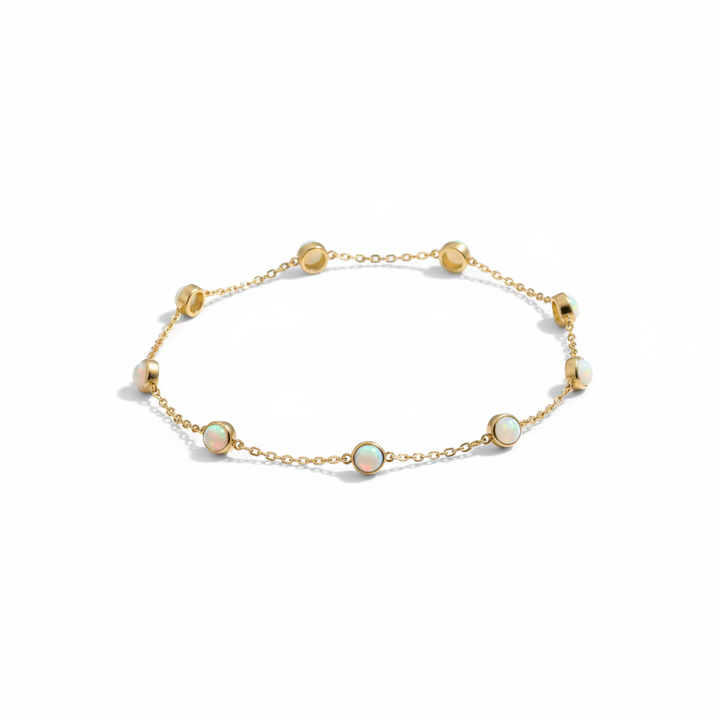 925 Sterling Silver Temperament Imitation Opal Bracelets for Women  Birthday Party Gift Fine Jewelry