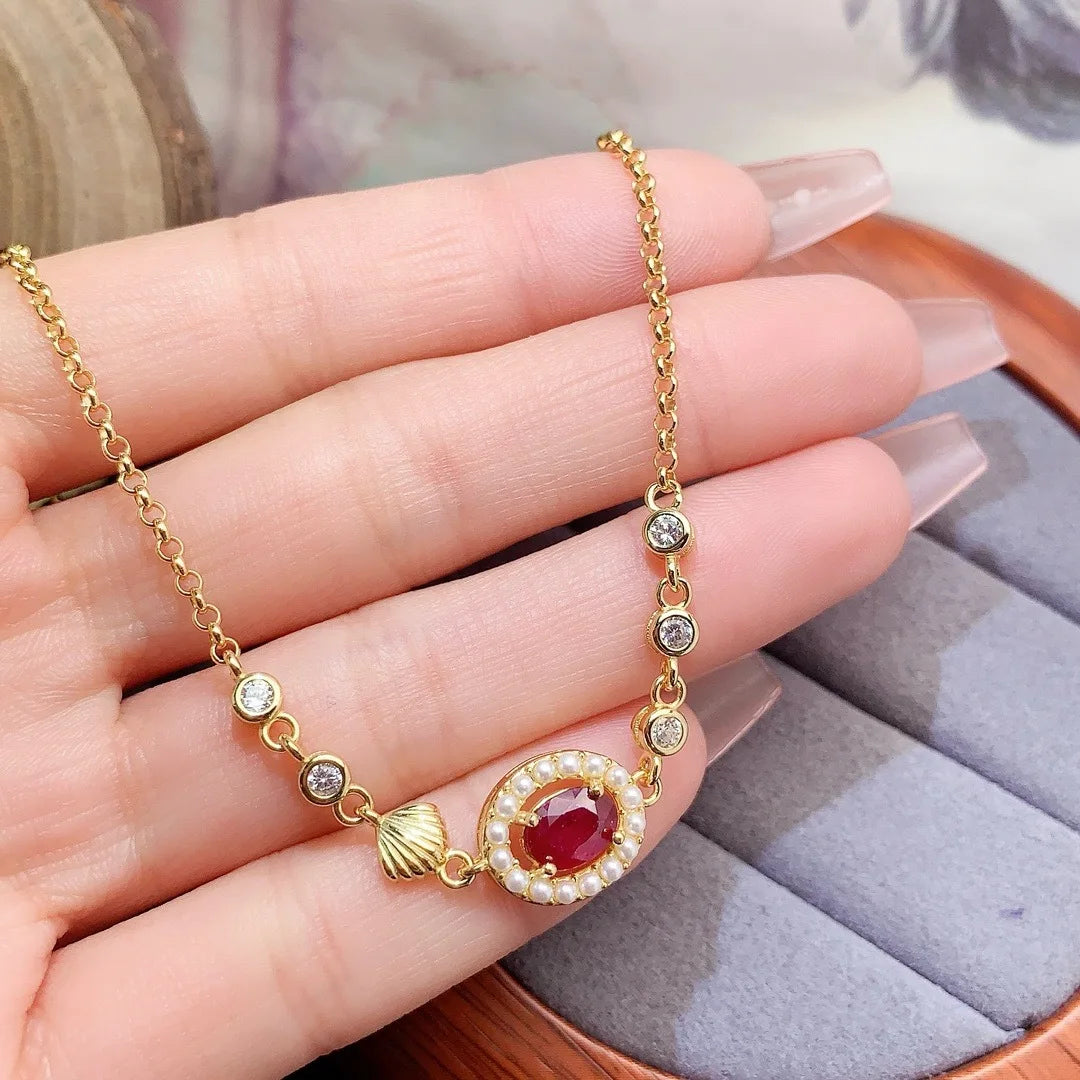 Exquisite Design Ruby Bracelet Sophisticated Women’s Fashion Jewelry Luxury Gift Wear