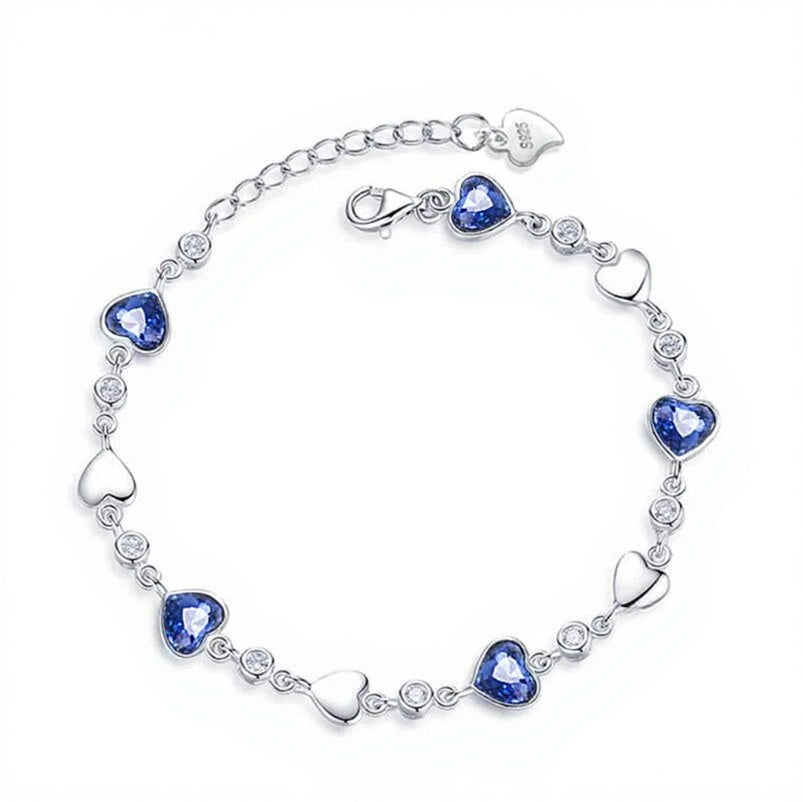 925 Sterling Silver Heart Bracelet
