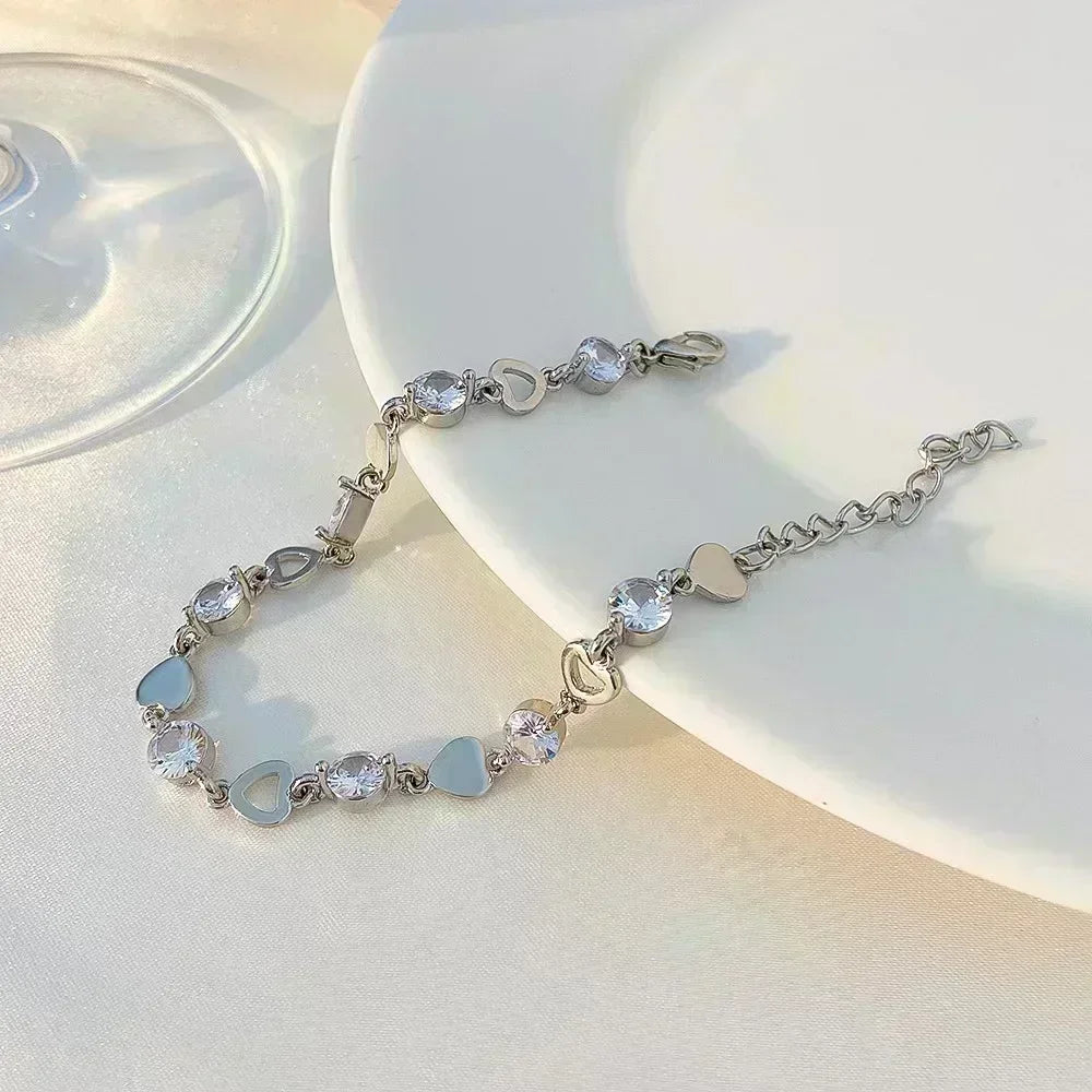 Exquisite Opal Tulip Zircon Bracelet for Women Fashionable Personalized Daily Accessory Party Jewelry Birthday Anniversary Gifts