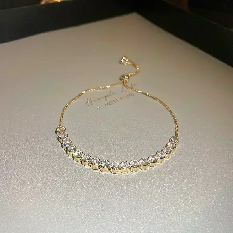 Exquisite Opal Tulip Zircon Bracelet for Women Fashionable Personalized Daily Accessory Party Jewelry Birthday Anniversary Gifts