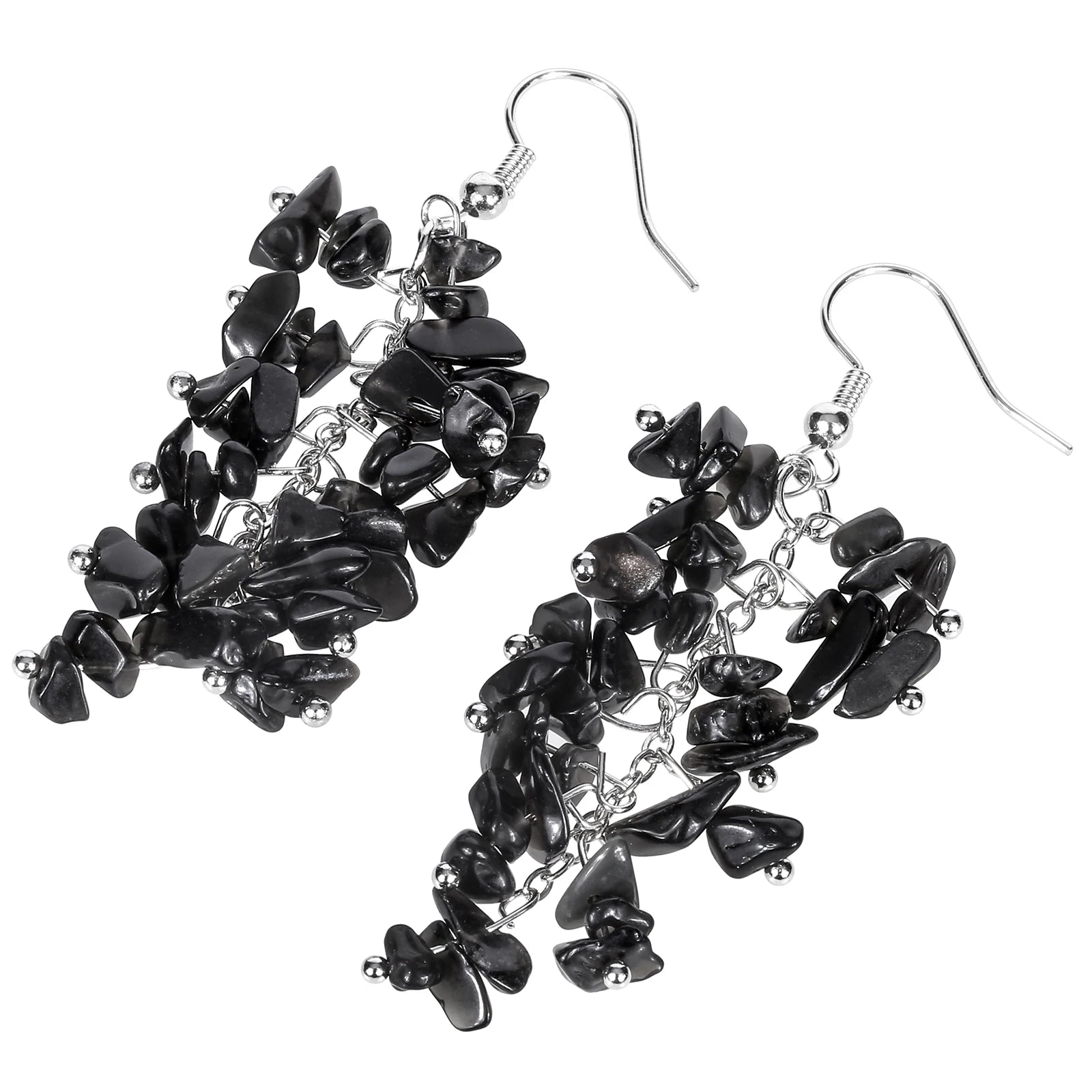 Natural Crystal Chips Stone Drop Earrings