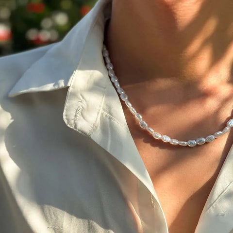 Vintage Imitation Pearl Choker Necklace