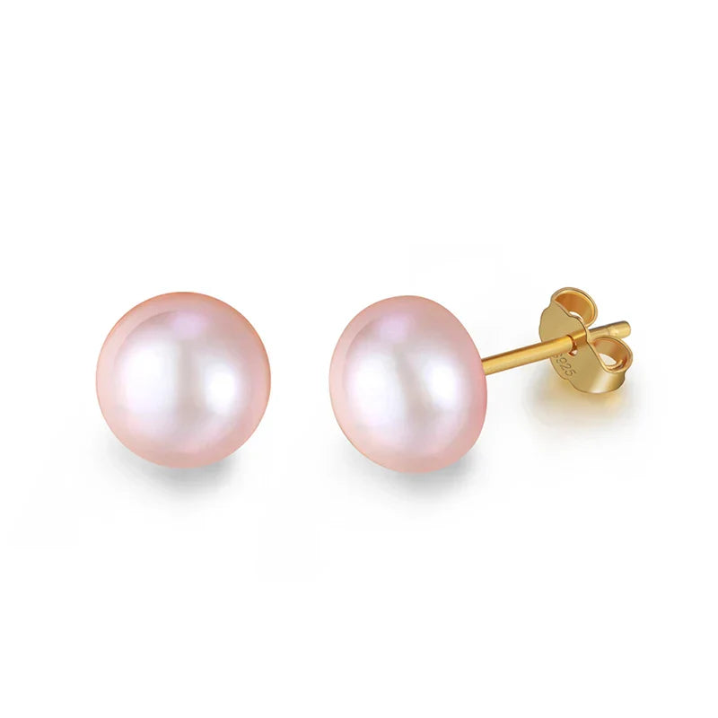 Genuine Freshwater Pearl Stud Earrings