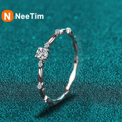 Moissanite Ring for Women Wedding Fine Jewely with Certificete 925 Sterling Silver Engagement Rings Gifts