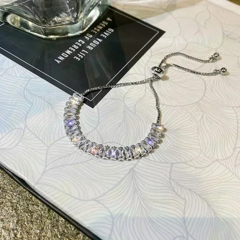 Exquisite Opal Tulip Zircon Bracelet for Women Fashionable Personalized Daily Accessory Party Jewelry Birthday Anniversary Gifts