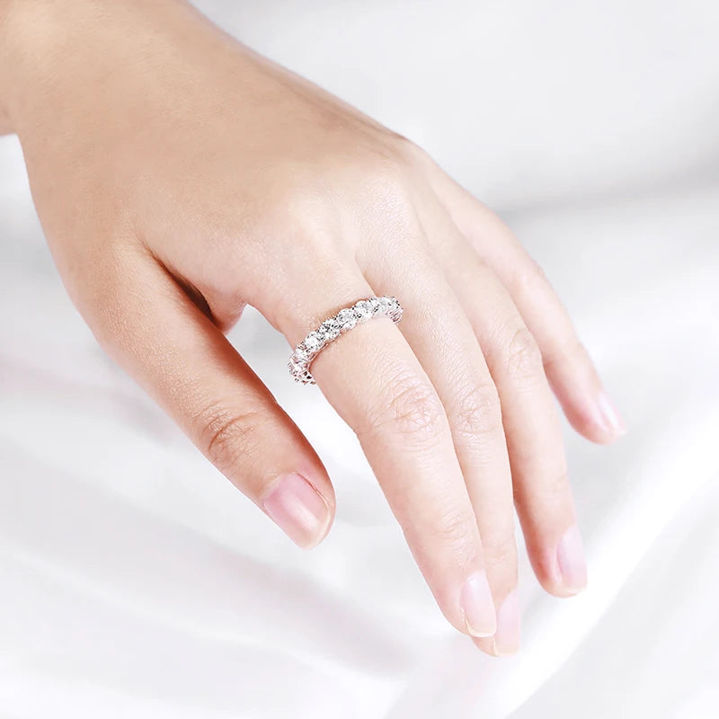 Moissanite Ring for Women Sparkling Wedding