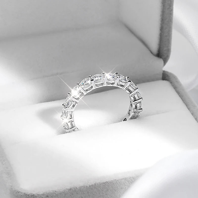 Moissanite Ring for Women Sparkling Wedding