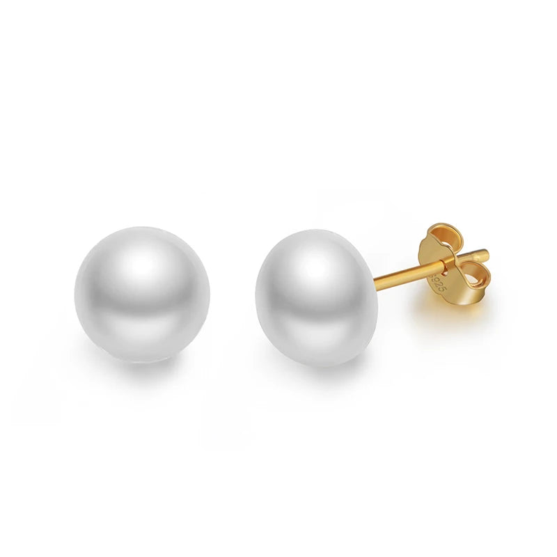 Genuine Freshwater Pearl Stud Earrings