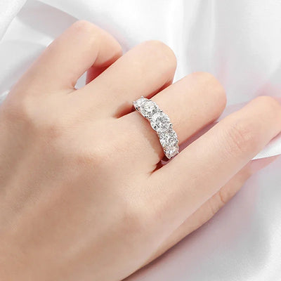 5 Stone Diamond Sparkling Wedding Ring for Women